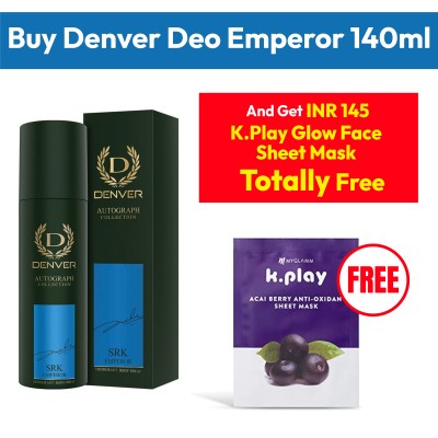 Denver Deo Emperor 140ml + K.Play Glow Face Sheet Mask Free