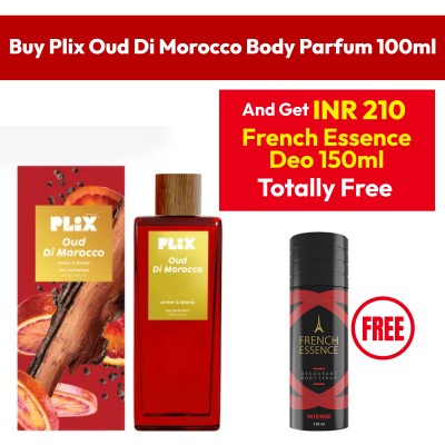 Plix Oud Di Morocco Body Parfum 100ml + French Essence Deo 150ml free