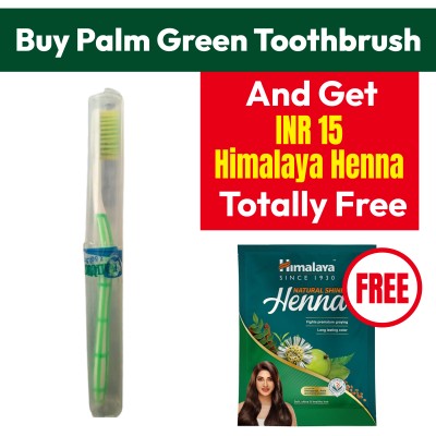 Palm Green Toothbrush + Himalaya Heena Free