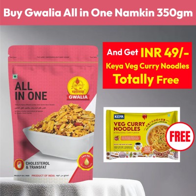 Gwalia All in One Namkin 350gm + Keya Veg Curry Noodles Free